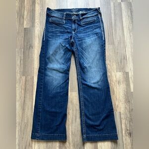 Ariat Denim Woman’s Trouser Western Style Dark Wash Straight Leg Jeans Size 18R